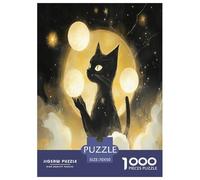 Chat créatif Puzzle 1000 Pièces Pet Animauxs pour Adultes Family Games Décoration Intérieure Jeux Éducatifs Cadeaux d'anniversaire pour Noël Tueur Ennuyeux 70x50cm/1000pcs