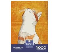 Chat créatif Puzzle 1000 Pièces Pet Animauxs pour Adultes Family Games Décoration Intérieure Jeux Éducatifs Cadeaux d'anniversaire pour Noël Tueur Ennuyeux 70x50cm/1000pcs