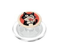 Chat crème avec Un Poisson dans Un Sac pour Les Amoureux des Chats, propriétaires de Chats PopSockets PopGrip pour MagSafe