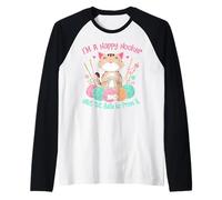 Chat Crochet drôle im a Happy Hooker and Have The Balls Women Manche Raglan