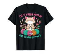 Chat Crochet drôle im a Happy Hooker and Have The Balls Women T-Shirt