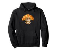 Chat Croissant Mignon Y2K Esthétique Funny Kitty Design Sweat à Capuche