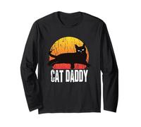 Chat Daddy/Funny Cat Lover for Father's Day Retro 2021 Manche Longue