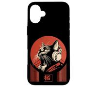 Chat dans Un Casque Audio Japonais Lo-FI Chill Music Coque pour iPhone 16 Plus