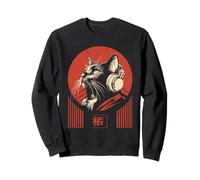 Chat dans Un Casque Audio Japonais Lo-FI Chill Music Sweatshirt