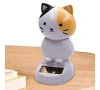 Chat dansant solaire - Jouet solaire à tête branlante pour tableau de bord de voiture | Figurine de tigre portable en forme de chat avec têtes à pompons, jouets solaires pour tableau de bord de