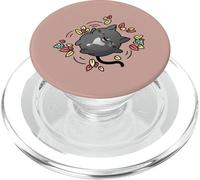 Chat d'automne en Feuilles pour Les Amoureux des Chats et la Saison Confortable PopSockets PopGrip pour MagSafe