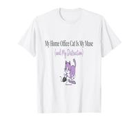 Chat de Bureau à Domicile Mon Chat de Bureau à Domicile est ma Muse et Mon Quartier T-Shirt