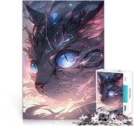 Chat de l'espace Cosmique Puzzle 1000 pièces pour Adultes Staycation Tuer Le Temps Jouets de décoration pour la Maison 38x26cm