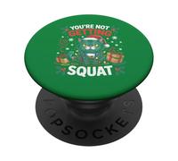 Chat de Noël en colère, Vous n'allez Pas Vous Amuser Pendant Les Vacances PopSockets PopGrip Adhésif