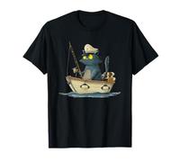 Chat de pêche Amusant Captain Sailor T-Shirt