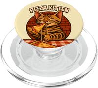 Chat de pizza mignon dessin animé, amour manger pizza PopSockets PopGrip pour MagSafe