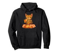 Chat de pizza mignon dessin animé, amour manger pizza Sweat à Capuche