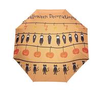 Chat De Potiron D’Halloween Parapluie Pliable Pliant à Ouverture Automatique Parapluies Pliant Coupe-Vent pour Voyager Plage Femmes Enfants Homme Fille