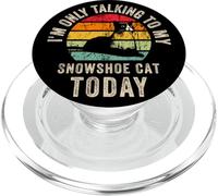 Chat de Raquette à Neige Amusant Aujourd'hui propriétaire PopSockets PopGrip pour MagSafe