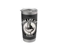 Chat de salle de bain amusant Sink Life Cat Territory Gobelet isotherme en acier inoxydable double paroi