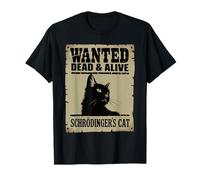 Chat de Schrödinger Affiche Recherché Humour Physique T-Shirt