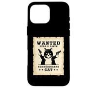 Chat de Schrödinger Paradoxe Mécanique quantique Idée Cadeau Coque pour iPhone 16 Pro Max