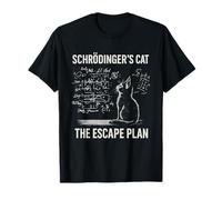 Chat de Schrödinger Plan d’Évasion Physique Drôle T-Shirt