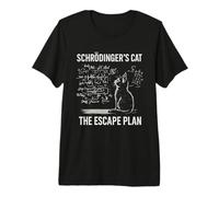 Chat de Schrödinger Plan d’Évasion Physique Drôle T-Shirt Haut de Gamme