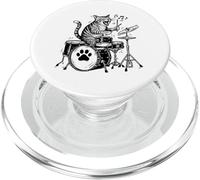 Chat de Tambour, Art Musical, Batteur Chat PopSockets PopGrip pour MagSafe