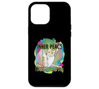 Chat de Yoga Amusant « Hurry Up Inner Peace I Don't Have All Day » Coque pour iPhone 12 Pro Max
