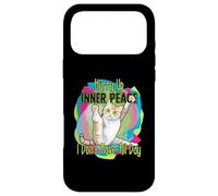 Chat de Yoga Amusant « Hurry Up Inner Peace I Don't Have All Day » Coque pour iPhone 17 Pro Max