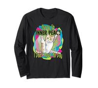 Chat de Yoga Amusant « Hurry Up Inner Peace I Don't Have All Day » Manche Longue