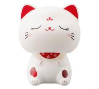 Chat décoratif automatique à énergie solaire qui hoche la tête pour pare-brise de voiture et espaces intérieurs reflétant le symbolisme japonais de bon augure (B)