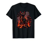 Chat démon volcanique feu de Lave Esprit Magique familier T-Shirt