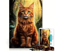 Chat des forêts norvégiennes Puzzle de 1000 pièces pour Adultes Jeu de réflexion Relaxant (38x26cm)