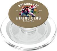 Chat d'extérieur Club randonnée Animaux d'aventure Aquarelle PopSockets PopGrip pour MagSafe