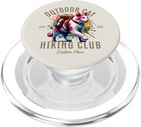 Chat d'extérieur Club randonnée Animaux d'aventure Aquarelle PopSockets PopGrip pour MagSafe