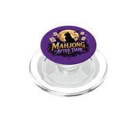 Chat d'halloween après la tombée de la Nuit PopSockets PopGrip pour MagSafe