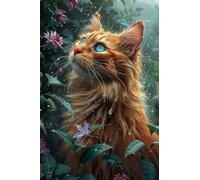 Chat Diamond Painting 60x90cm, Peinture Diamant Usine Diamond Painting Adulte, 5D DIY Broderie Diamant Kit Complet, Tableau Diamant Artisanat Strass Painting pour Décoration Intérieur, Cadeau BJ-444