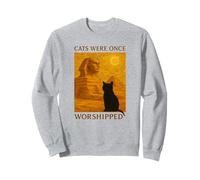 Chat Dieu adoré l'Égypte Ancienne Sphinx Drôle Chat Meme Sweatshirt