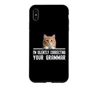 Chat Disant Que Je corrige silencieusement Votre Professeur de Blague de Grammaire Coque pour iPhone XS Max