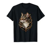 Chat Domestique à Poil Court avec éclats dorés foncés T-Shirt