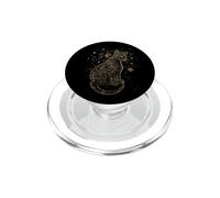 Chat doré avec étoiles, Ciel Nocturne, Design Cool, félin PopSockets PopGrip pour MagSafe
