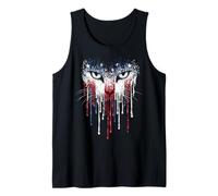 Chat Drapeau Américain USA Drip Graffiti Patriotisme Amoureux Débardeur