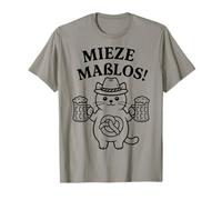 Chat drôle avec bretzel et bière Humour fête bavaroise T-Shirt