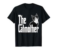 Chat drôle chat noir et blanc mère chaton maman T-Shirt
