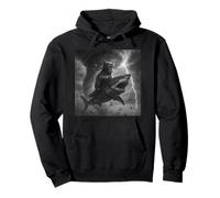 Chat drôle chevauchant Un Requin dans Tornado Meme Sweat à Capuche