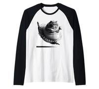 Chat drôle de Ballet joufflu Portant Un Tutu Dansant. Manche Raglan
