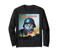 Chat drôle Disant circoncision survivant Parodie Humour Homme Blague Manche Longue