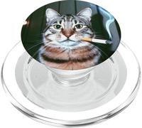Chat drôle Disant Fumer Meme Sarcastique félin Humour Impertinent PopSockets PopGrip pour MagSafe