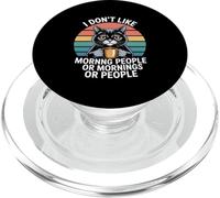 Chat drôle Disant Que Je n'aime Pas Le Matin Femmes Hommes PopSockets PopGrip pour MagSafe