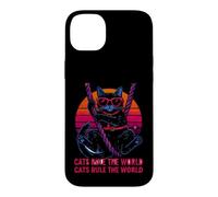 Chat drôle Disant Que Les Chats règnent sur Le Monde Sarcastique Coque pour iPhone 14 Plus
