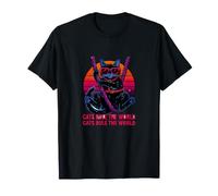 Chat drôle Disant Que Les Chats règnent sur Le Monde Sarcastique T-Shirt