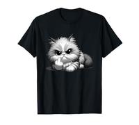 Chat Drôle Doigt d'Honneur Sarcastique Impertinent T-Shirt